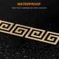 Golden Greek Key Acrylic Mirror Wall Border Sticker – Luxury 3D Wall Decor