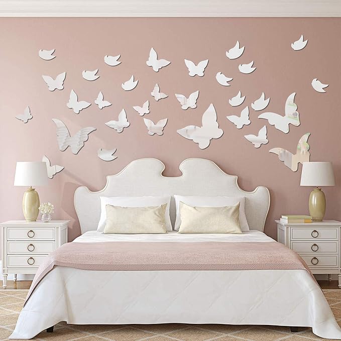Acrylic Mirror Butterfly Wall Decals *