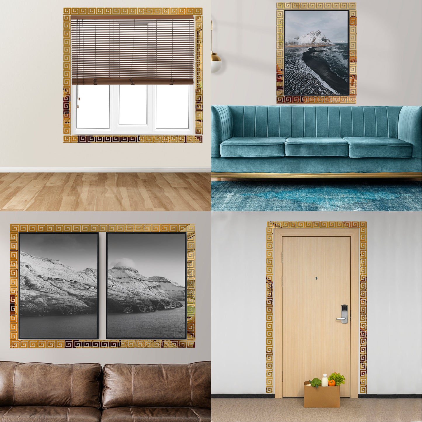Border Greek Mirror Wall Sticker *