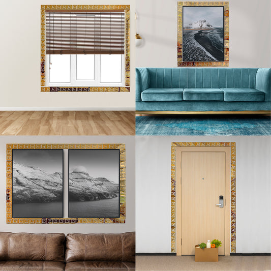 Border Greek Mirror Wall Sticker *