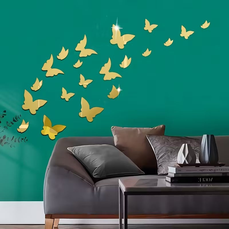 Acrylic Mirror Butterfly Wall Decals *