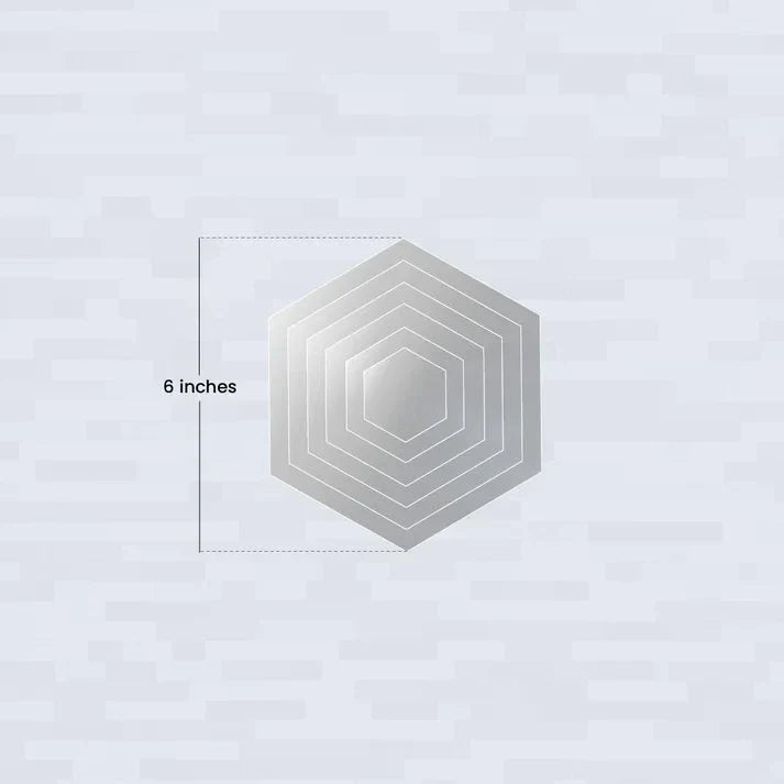 Acrylic Hexagon Ring Mirror Wall Decor. *
