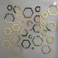 Acrylic Hexagon Ring Mirror Wall Decor. *