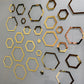 Acrylic Hexagon Ring Mirror Wall Decor. *