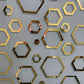 Acrylic Hexagon Ring Mirror Wall Decor. *