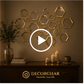 Acrylic Hexagon Ring Mirror Wall Decor – Geometric Luxury Wall Art