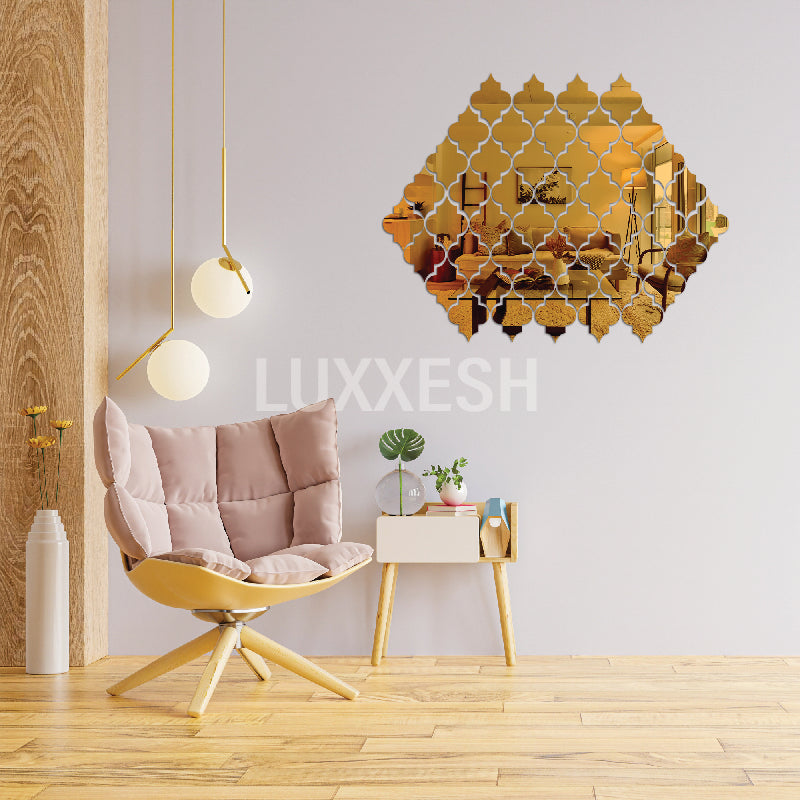 Acrylic Diamond Border Mirror Wall Decor I 3D mirror wall decor I Home Decor wall items Pakistan