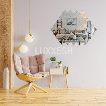 Acrylic Diamond Border Mirror Wall Decor I 3D mirror wall decor I Home Decor wall items Pakistan