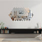 Acrylic Diamond Border Mirror Wall Decor I 3D mirror wall decor I Home Decor wall items Pakistan