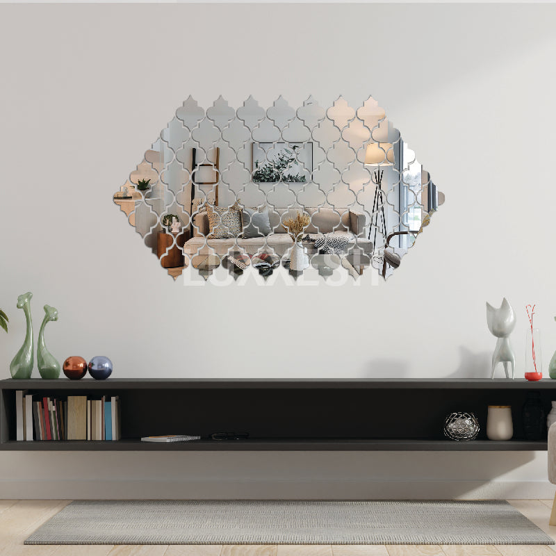 Acrylic Diamond Border Mirror Wall Decor I 3D mirror wall decor I Home Decor wall items Pakistan