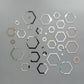 Acrylic Hexagon Ring Mirror Wall Decor. *
