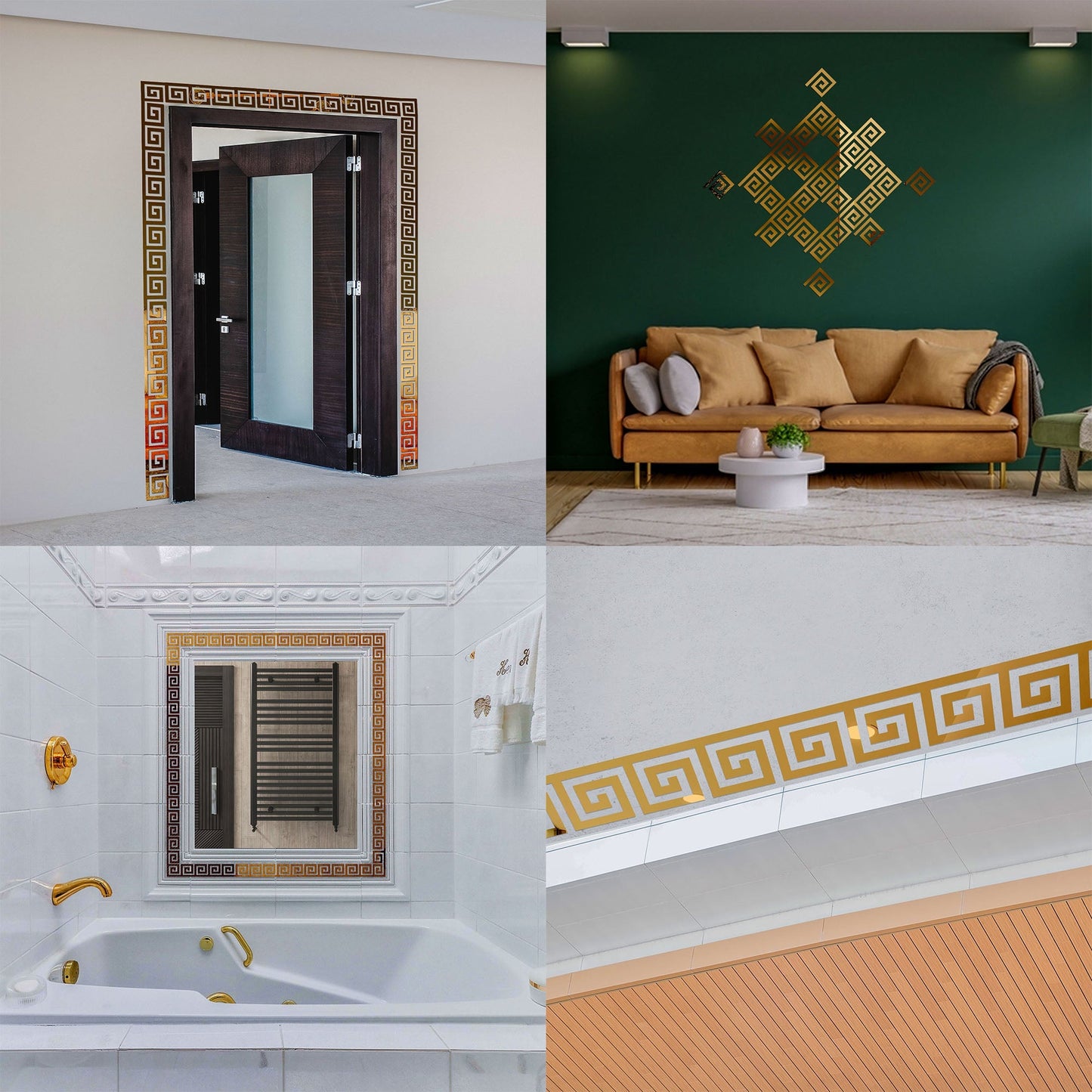 Border Greek Mirror Wall Sticker *