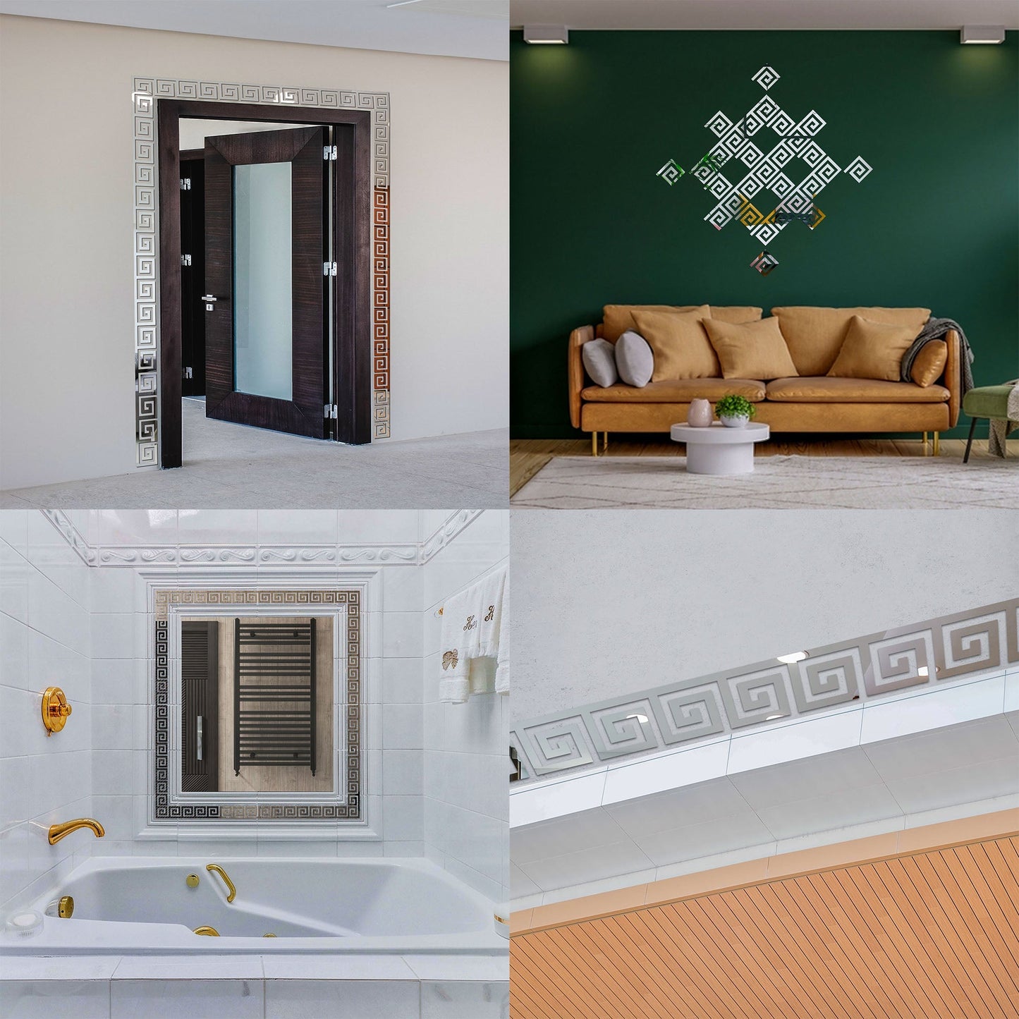 Border Greek Mirror Wall Sticker *