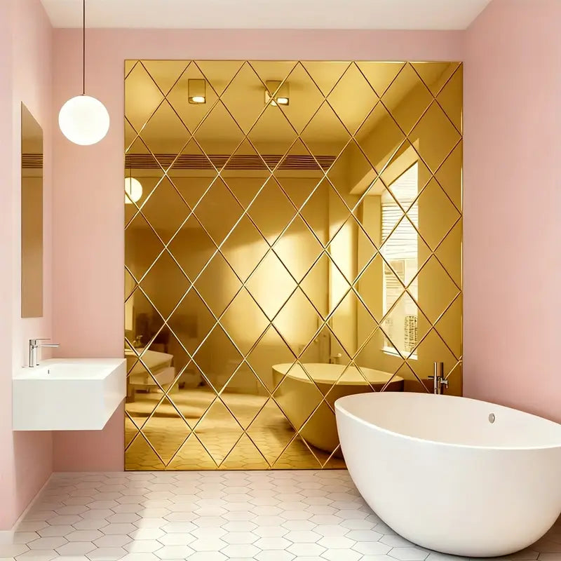 3D Ploygon Acrylic Mirror Wall Sticker *