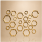 Acrylic Hexagon Ring Mirror Wall Decor – Geometric Luxury Wall Art