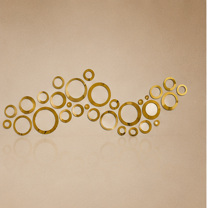 Acrylic Circle Ring Mirror Wall Decor – Minimalist Luxury Wall Art