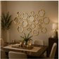 Acrylic Hexagon Ring Mirror Wall Decor – Geometric Luxury Wall Art