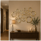 Acrylic Hexagon Ring Mirror Wall Decor – Geometric Luxury Wall Art