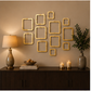 Acrylic Square Ring Mirror Wall Stickers – Structured Geometric Luxury