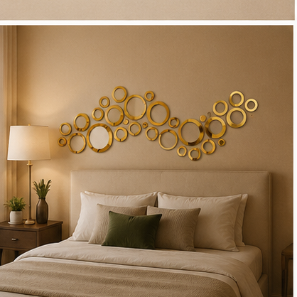 Acrylic Circle Ring Mirror Wall Decor – Minimalist Luxury Wall Art