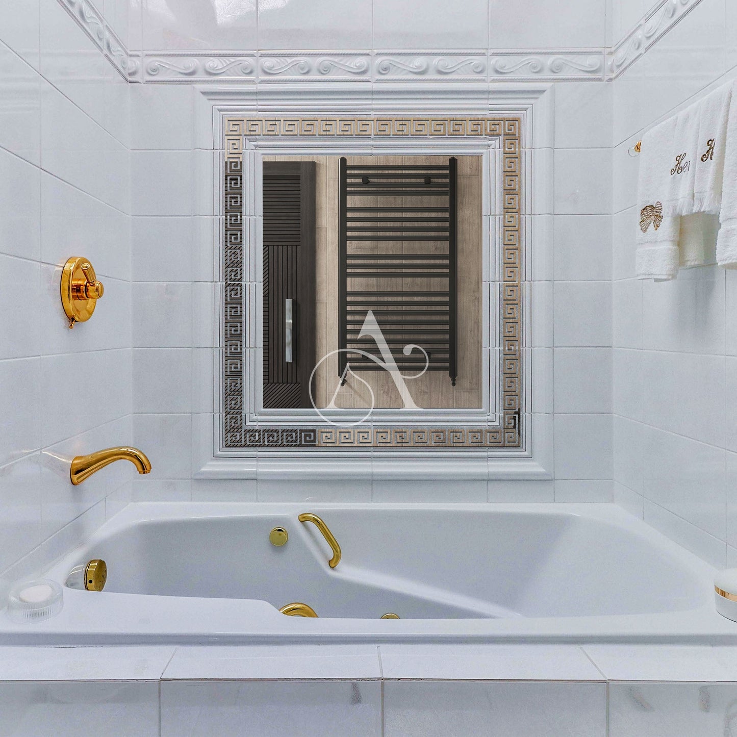 Border Greek Mirror Wall Sticker *